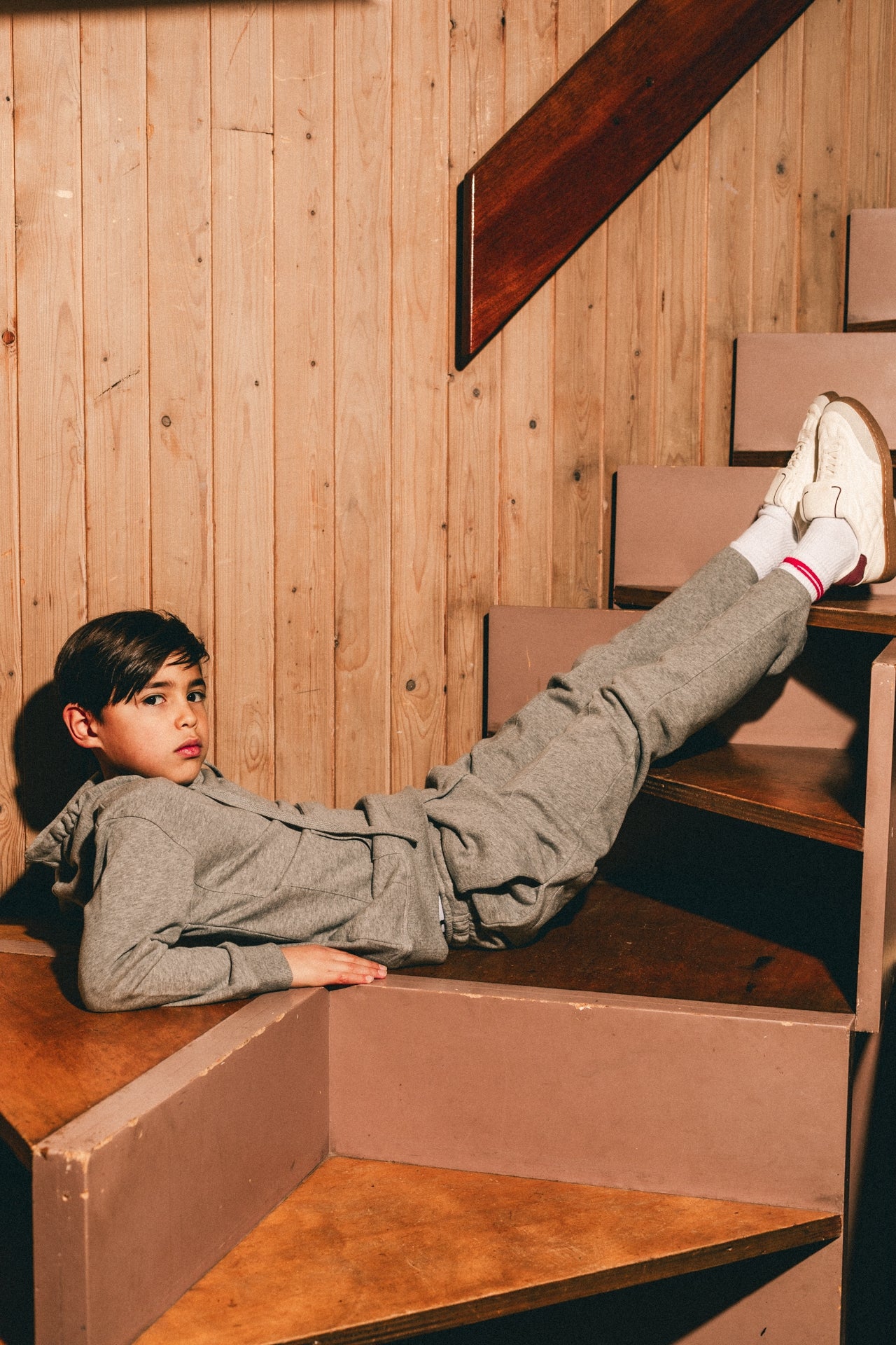 Zachte jogger grijs melange Misato