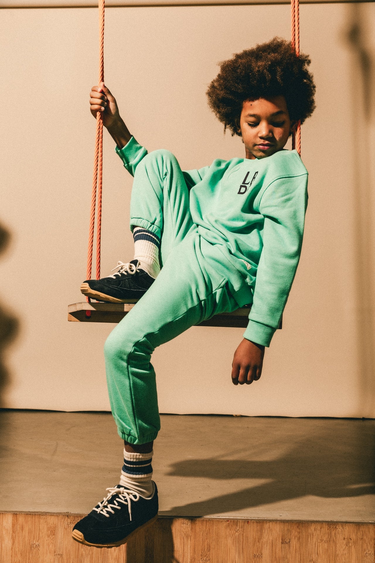 Zachte joggingsbroek licht groen Yashio