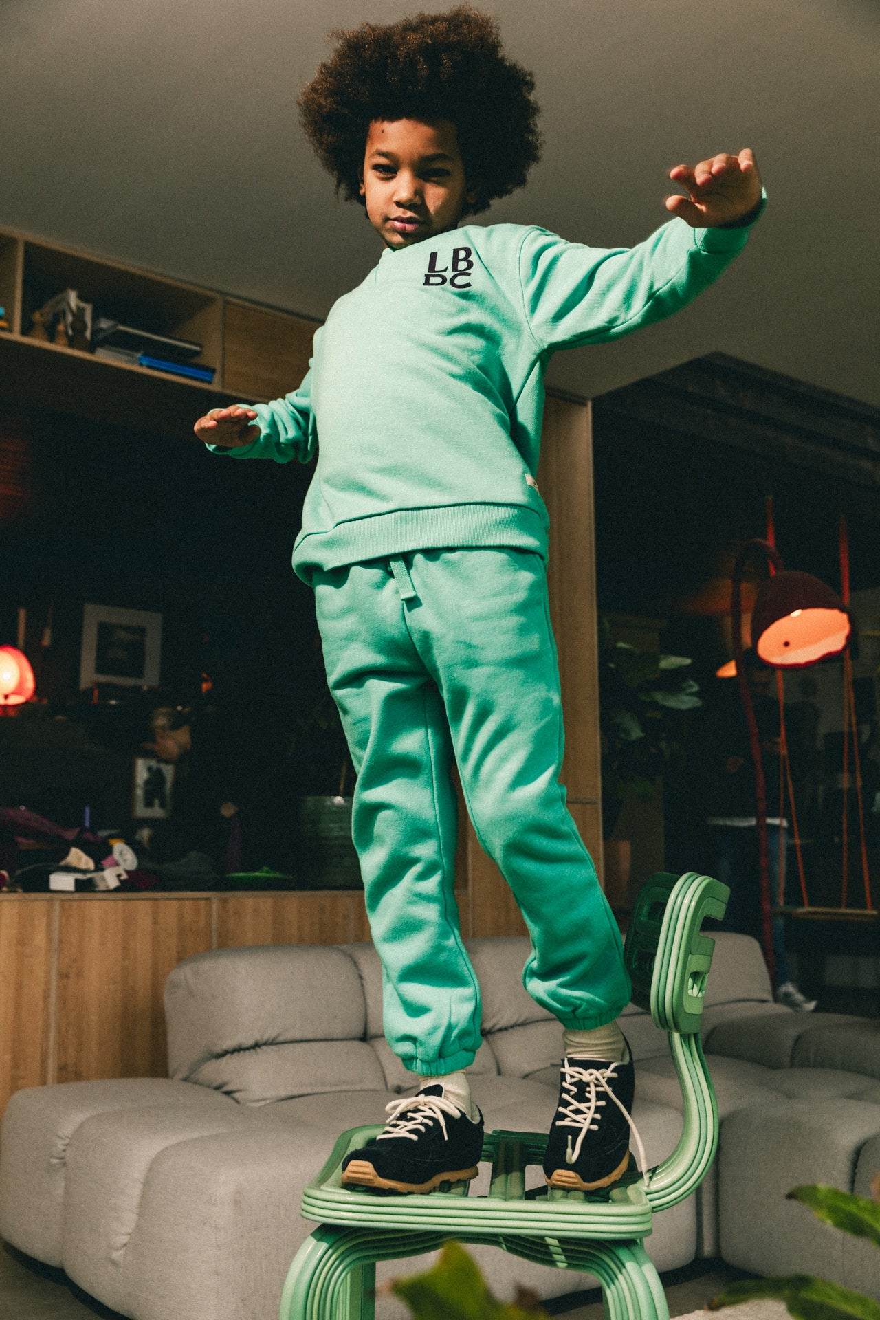 Zachte sweat trui Tokio licht groen