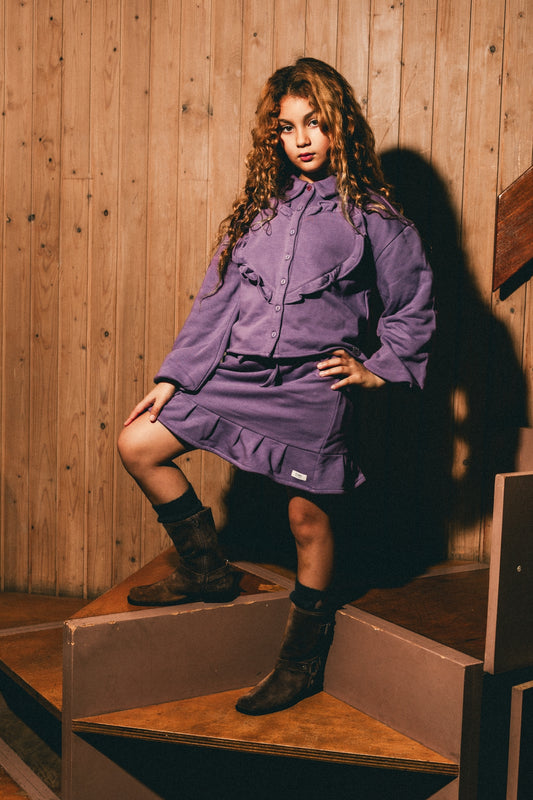 Zacht sweat rokje paars Nerima